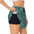 thumbnail image 3 of Lsque Lephants in the Jungle Printed Women's Running Shorts with Liner Pockets,Elastic Quick Dry Workout Athletic Gym Yoga Shorts,Womens High Waist Shorts-Small, 3 of 9