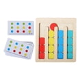 thumbnail image 2 of Juguetes de madera Montessori, clasificación de formas de Color, clasificación , tablero ocupado, rompecabezas de viaje, juego de rompecabezas 4 colores SM SunniMix Juguetes de madera Montessori, 2 of 8