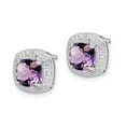 thumbnail image 2 of 1.70 Carat (ctw) Amethyst Post Earrings in Sterling Silver, 2 of 4