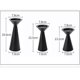 thumbnail image 2 of Juego de 3 candelabros negros - Candelabros de metal compatibles con velas de pilar - Candelabros compatibles con velas de mesa, 2 of 5