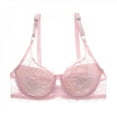 thumbnail image 3 of Fashion Women Lace Bras Thin Section Underwire Bra Multicolor Seamless Push Up Unlined Underwear, 3 of 6