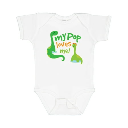 

Inktastic My Pop Loves Me Dinosaur Gift Baby Boy Bodysuit