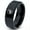 Black Bevel Polish Tungsten, variant on Tungsten Deer Hunter Hunting Elk Band Ring 8mm Men Women Comfort Fit Gray Step Bevel Edge Brushed Polished
