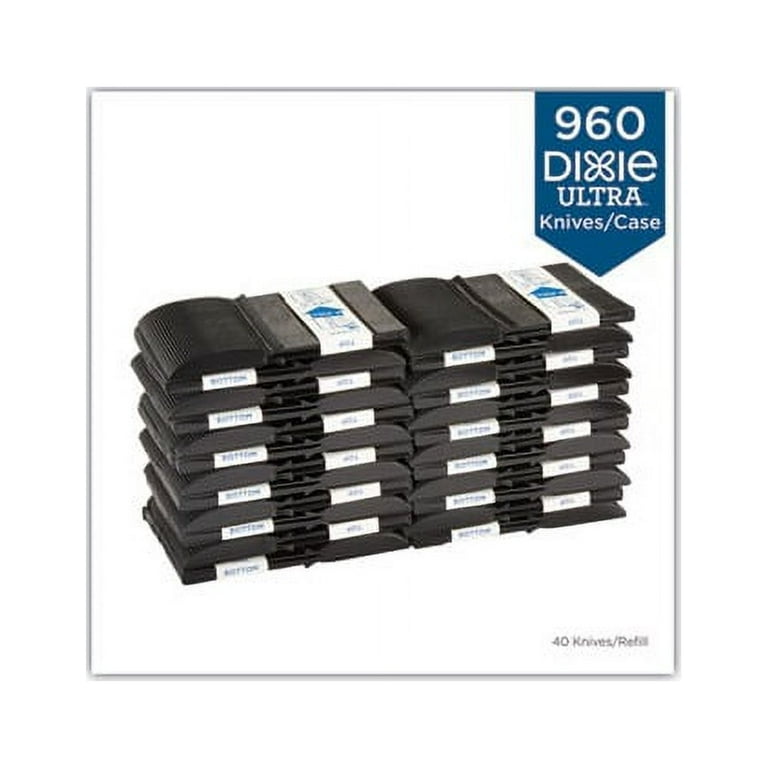 SmartStock Tri-Tower Dispensing System Cutlery, Knives, Mediumweight, Polystyrene, Black, 40/Cartridge, 24 Cartridges/Carton SmartStock Tri-Tower Dispensing System Cutlery, Knives, Mediumweight, Polystyrene, Black, 40/Cartridge, 24 Cartridges/Carton