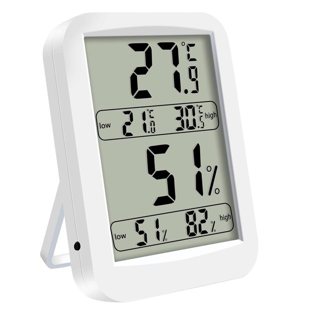 Advancent Pantalla grande de 4,4 pulgadas, temperatura ambiente, medidor de humedad, termómetro Digital, higrómetro Termómetros