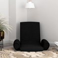 thumbnail image 1 of vidaXL Chaise de Sol Pliante en Tissu Noir, 1 of 4