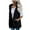 Black, variant on Lindreshi Winter Vest for Women Clearance Women Solid Pocket Color Jacket Plush Sleeveless Lapel Vest Loose Coat Top