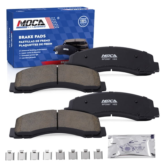 MOCA AUTOPARTS D2087 4x Front Side Brake Pads Fit for 2018-2022 Lincoln Navigator & 2018-2021 Ford Expedition