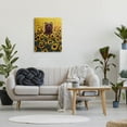 thumbnail image 2 of Happy Bear Sunflower Field Animals & Insects Painting Gallery Wrapped Canvas Print Wall Art, 2 of 7