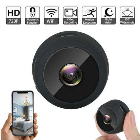 Mini Camera WiFi Wireless Video Camera, 720P Small Home Security Surveillance Cameras Support 64G SD Card(Not included), Portable Tiny Nanny Cam w/Night Vision Motion Detection for Indoor Outdoor