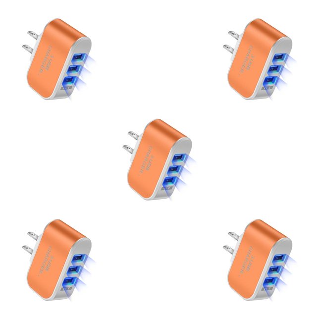 Tholdsy de enchufe de EE. UU. USB 3 puertos LED Plástico 110V Adaptador de carga Protección de circuito de viaje Accesorio de bloque de carga Type2 NO2