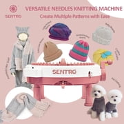 SENTRO 48-Needle Knitting Machine with Table Clamp, Knit Machine DIY Craft Kit for Scarves, Hats, Socks, Beginners & Professional Crafters