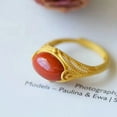 thumbnail image 6 of Natural South Red Agate Ring Court Style Big Egg Noodles, 6 of 6