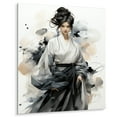 thumbnail image 2 of Designart "Asian Art Stylish Illustration I" Asian Metal Wall Decor, 2 of 5