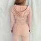 thumbnail image 4 of Mujeres con cuello en V Manga larga Tops Pantalones largos Dos piezas Conjunto sólido Traje casual Wmkox8yi bvn3064, 4 of 7