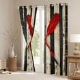 thumbnail image 3 of Feelyou Vintage Red Paddle Black Out Curtains, Rustic Lodge Cabin Curtains Pack of 2 (42x63 Each), Teens Boys Girls Kids Bedroom Curtains, Blackout Curtains Room Decor, 3 of 6