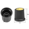 thumbnail image 2 of 10Pcs Plastic Potentiometer Volume Control Rotary Knob Knurled Shaft Yellow, 2 of 4