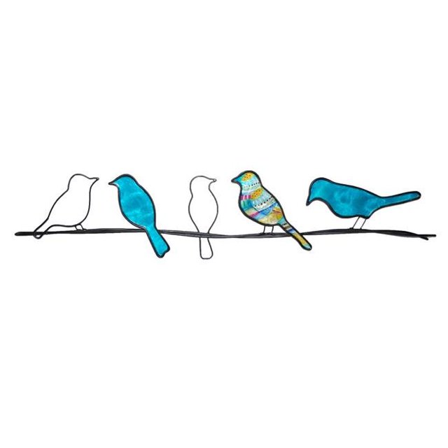 Eangee Home Conception esh187 Oiseaux sur un Fil Bleu Marine