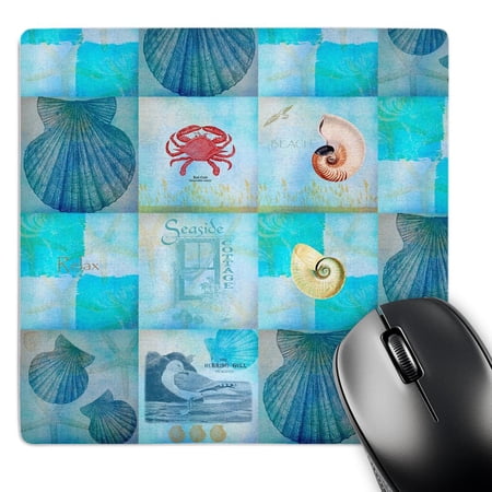 3dRose  Aqua Beach Seashell Collage Art  MousePad price history on PriceWatchPro