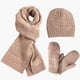 thumbnail image 1 of Desiderio Conjunto de guantes y bufanda para mujer, conjunto cálido de invierno, gorro de punto para nieve, 1 of 4
