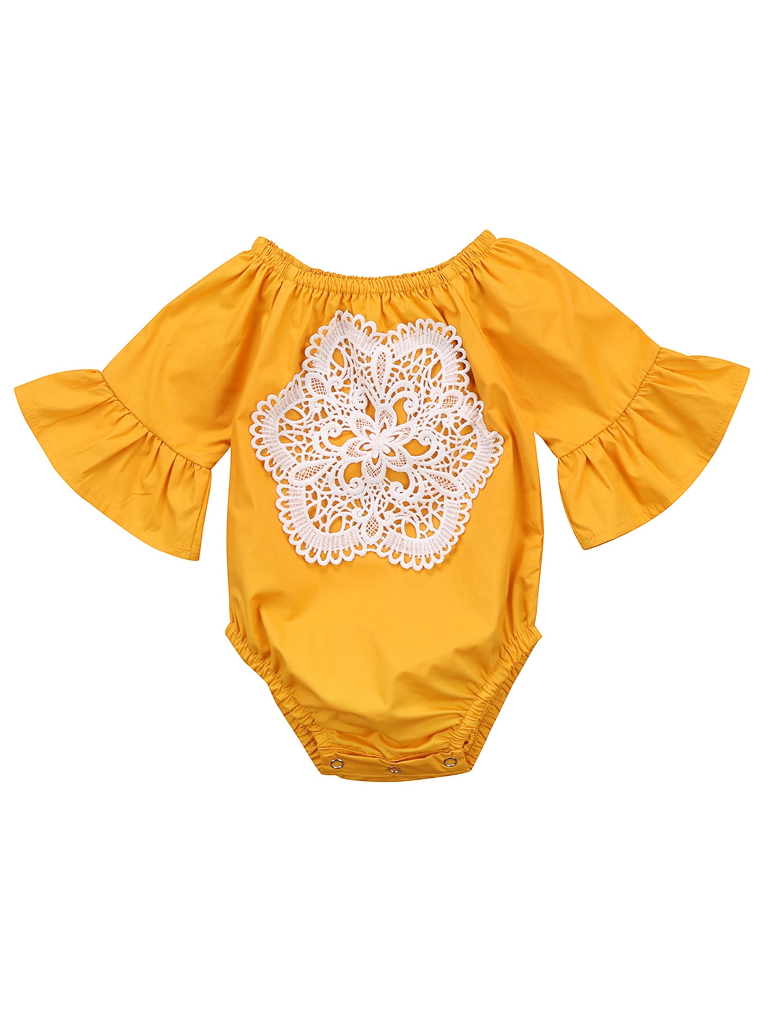 yellow outfits for baby girl newborn