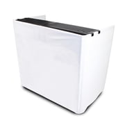 ProX XF-MESA MEDIA MK2 DJ Facade Table Station withTV Mount, Black and White