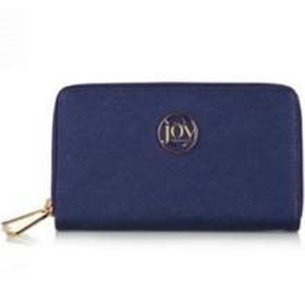 Joy Mangano JOY ELite Couture Genuine Leather Wallet with RFID Navy