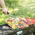 thumbnail image 4 of Jkung Nesting Grill Basket Foldable BBQ Grilling Basket with Removable Handle Stainless Steel Outdoor Cooking Camping Accessories for Meat Steak Fish Vegetable Shrimp, 4 of 8