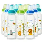 Evenflo Feeding Classic Prints Baby Bottle, 8 oz, 12-Pack