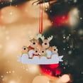 thumbnail image 5 of Personalized Reindeer Family Of 2, 3, 4, 5, 6 & 7 Christmas Tree Ornament 2021 - Cute Deer Holiday Winter Gift Year Durable 2021 Family Ornament, 5 of 8