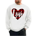 thumbnail image 2 of PNTUTB Men's Casual Long Sleeve Crew Neck Fashion Valentine's Day Print Loose Comfortable Pullover Sweatshirts, 2 of 6