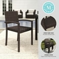 thumbnail image 4 of Martha Stewart Indoor-Outdoor Stackable Patio Dining Armchair in Brown Rattan Wicker, 4 of 13