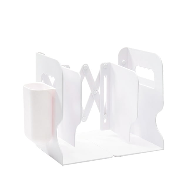Renjiang Adjustable Book Ends, Bookends Book Holders for Shelves, Desk Magazine File Organizer Holder for Office, Books, Papers, Extends Up To 19 Inches.Scratch-Resistant Hand Coating-Black
