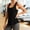 Black, variant on Women's Racerback Sleeveless Tank Top with Curved Hem, Relaxed Fit U-Neck Workout Shirt, Soft Stretch Athletic Gym Top for Yoga and Running