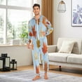 thumbnail image 2 of 1 Piece Adult Onesie Pajamas Cozy & Loose-Fit Sleepsuit Loungewear with Pockets Autumn Maple Leaves XXX-Large, 2 of 7