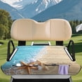 thumbnail image 3 of XYZCANDO Terry Cloth Beach Starfish Golf Cart Seat Cover with 4 Pockets, Non-Slip Universal 2-Seat Protector for Golf Cart, 3 of 9