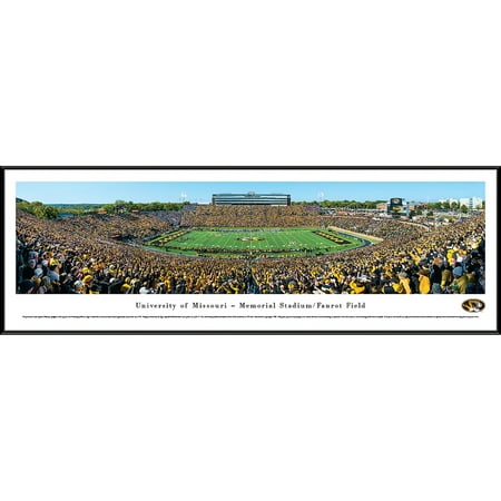 Missouri Tigers Football - 50 Yard Line at Memorial Stadium / Faurot Field - Blakeway Panoramas NCAA College Print with Standard (Best College Football Stadiums)