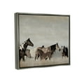 thumbnail image 3 of Stupell Industries Horse Family Foals Grazing Animals & Insects Photography Gray Floater Framed Art Print Wall Art, 3 of 6