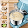 thumbnail image 6 of CUOCCO PRO 1000W Stand Mixer - Electric Stand Mixer with 5.5Qt Bowl, 11 Speeds, Dough Hook & Whisk & Beater, Tilt-Head, Dishwasher Safe, Suction Base, Blue, 6 of 10