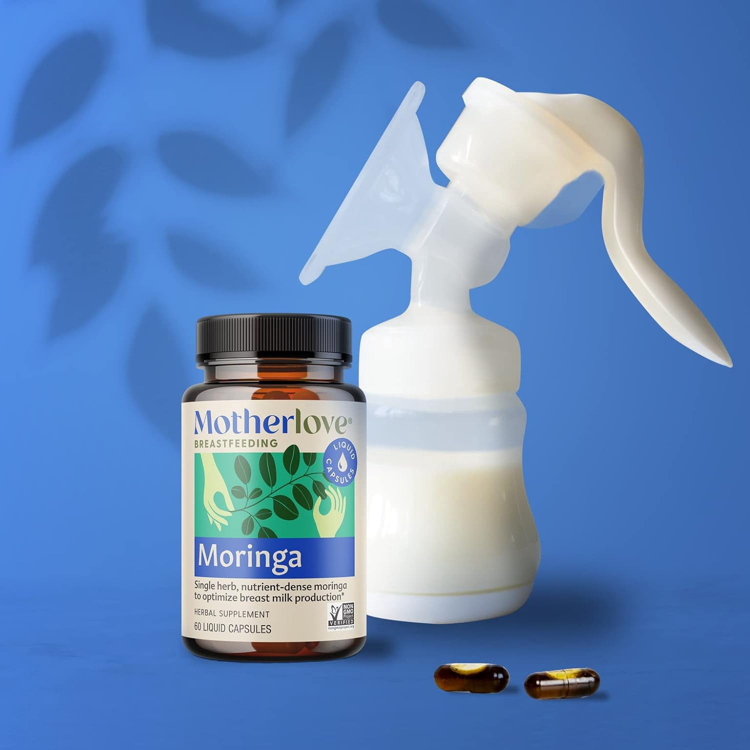Motherlove Moringa, Single-Herb Lactation Supplement, 60 Liquid Caps
