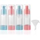 thumbnail image 1 of Pwsap Paquete de 4 botellas de viaje al vacío (30 ml), dispensador recargable mejorado, contenedor de tamaño de viaje aprobado por TSA, cosmético de plástico a prueba de fugas sin aire, 1 of 5