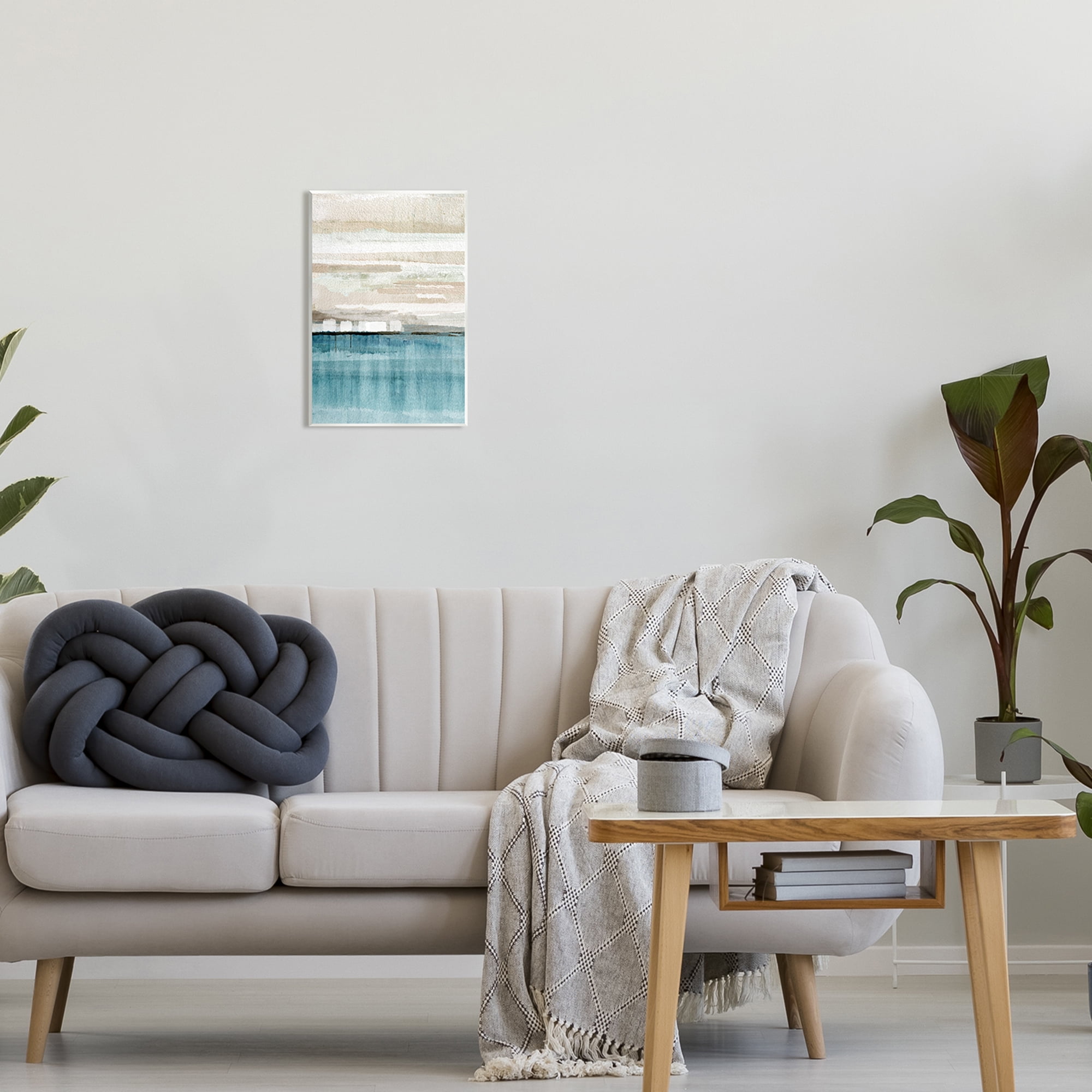 Stupell Industries Modern Sea Landscape Abstract Painting Unframed Art Print Wall Art, 10 x 15