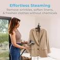 thumbnail image 2 of PureSteam XL Standing Fabric Steamer - Professional Wrinkle Remover Heats in 45 Seconds; 1/2-Gallon Tank for 1 Hour of Steaming; Easy-Roll Wheels, Garment Hanger, & Brush, 2 of 2