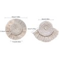 thumbnail image 2 of Round Braided Placemats Set oF 4,Handmade Drinks Cotton Boho Woven Set with Tassel For Home Kitchen, 2 of 6