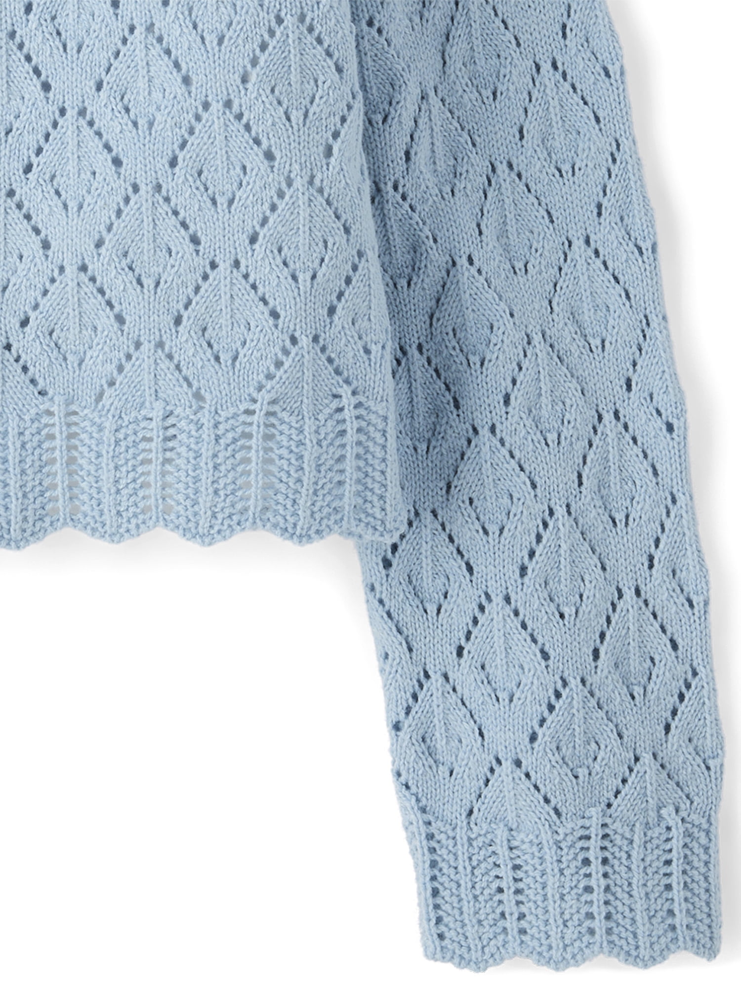 The Children's Place Girls Long Sleeve Scalloped Crochet Sweater, Sizes XS-XXL