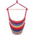 thumbnail image 6 of Seizeen Hammock Chair, Hammock Chair Swing with Bar, Upgraded Hanging Chair for Indoor & Outdoor, 2 Cushions, Rainbow, 6 of 14