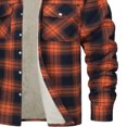 thumbnail image 5 of Zynoxe Plus Size Fleece Lined Jackets for Men Turn Down Collar Button Down Mens Jackets Classic Vintage Plaid Casual Shirt Jacket Warm Thermal Long Sleeve Jacket with Chest Pockets S, 5 of 5