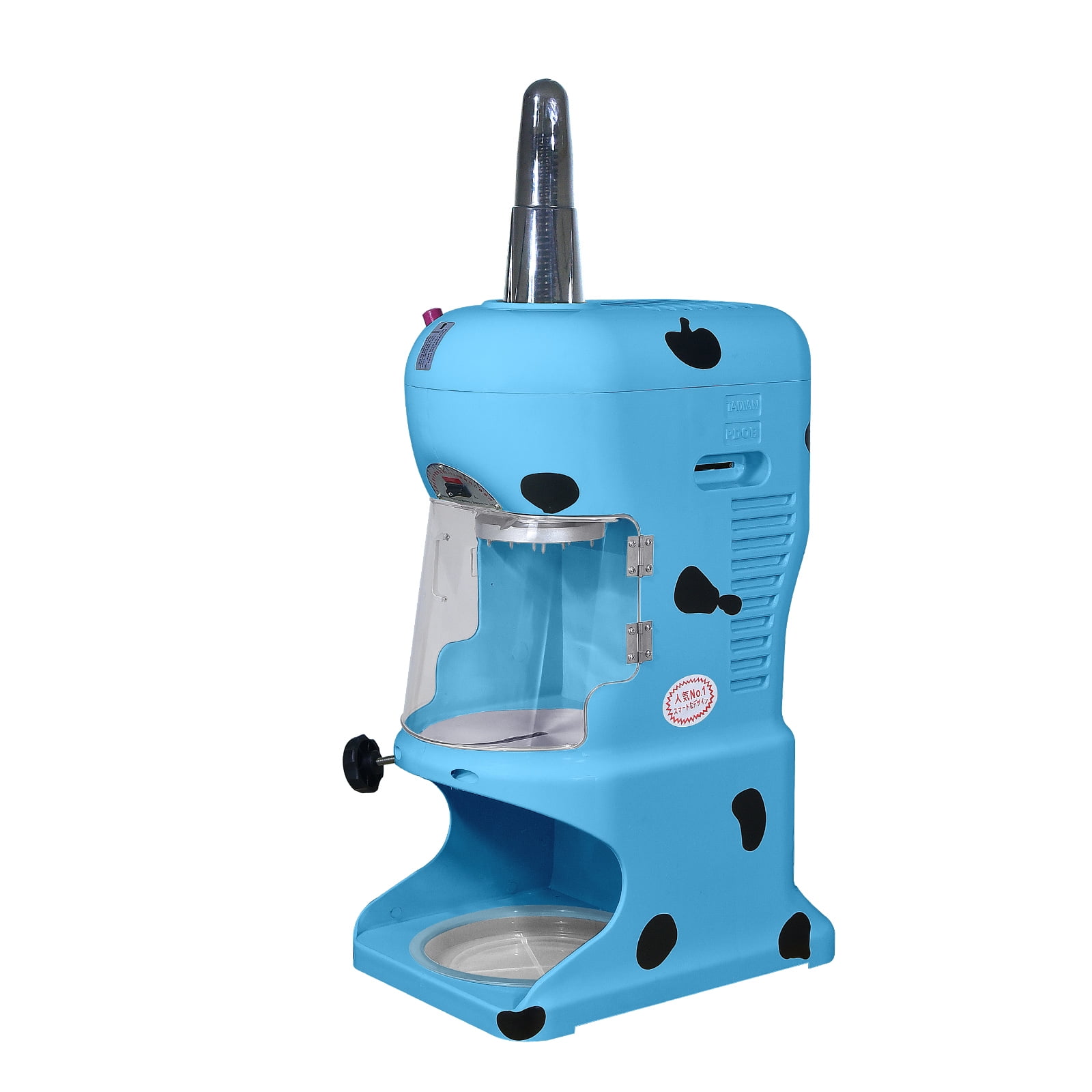 Kolice Commercial Ice Shaver Machine, Snowflake Ice Shaver, Ice Cone Maker-Output: 150kgs/H, Adjustment Knob for Ice Thickness, 2 Stainless Steel Blade, 2 Buckets Included