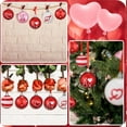 thumbnail image 6 of Rourlinge 16 Pieces Valentine‘s Day Ball Ornaments Red White Tree Ornaments Plastic Decorative Kiss Be Mine Love Hanging Baubles Valentines Day Decorations for Tree Home Decor, 6 of 7
