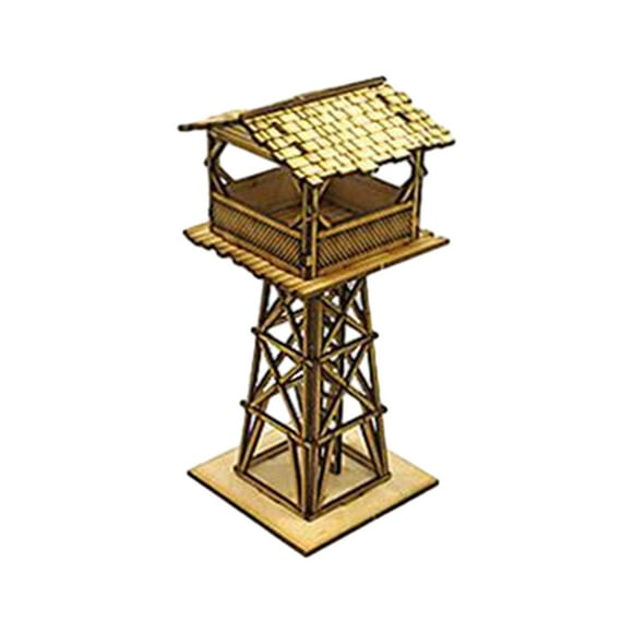 1:72 Lookout Building Model Kits 3D Wooden Puzzle Architecture Scene Toys